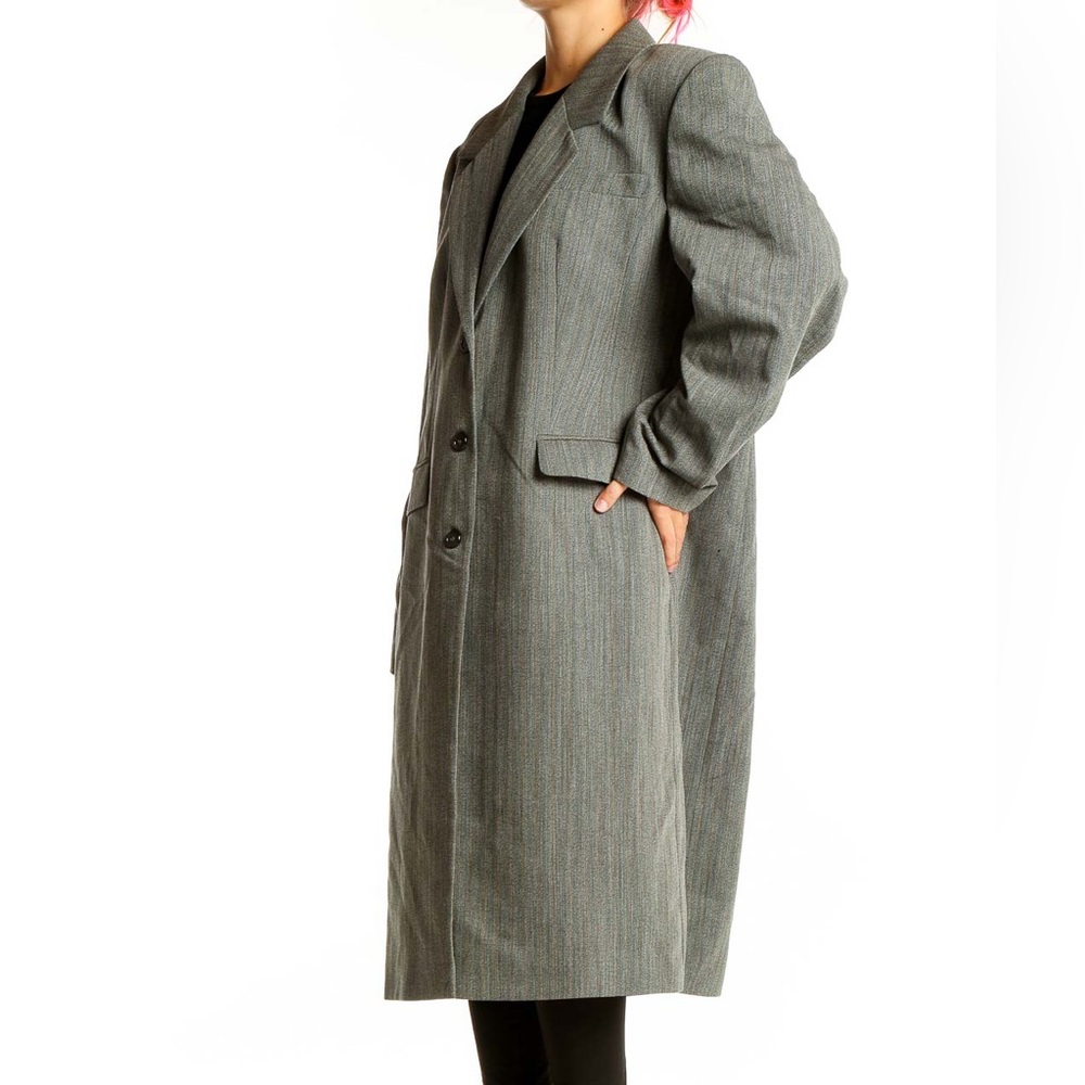The J Peterman Company Vintage Wool Long Blazer Coat. Size 8